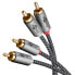 Фото #4 товара Goobay Stereo-Cinchkabel 0.5 m Sharkskin Grey - 2x Cinch-Stecker Audio links/rechts>