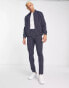 Фото #4 товара ASOS DESIGN smart co-ord slim trousers in navy pinstripe