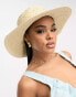 South Beach wide brim hat in beige