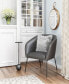 Фото #7 товара 30" Steel, Polyester Quinten Boho Chic Accent Chair