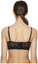 Фото #3 товара Else 168555 Womens Lily Silk and Lace Triangle Soft Bra Black Size X-Small