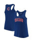 ფოტო #2 პროდუქტის Women's Royal Chicago Cubs Plus Size Swing for the Fences Racerback Tank Top