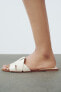 CROSSOVER FLAT SLIDER SANDALS