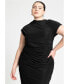 Фото #2 товара Plus Size Draped Asym Dress