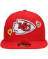 Фото #3 товара Men's Red Kansas City Chiefs Chain Stitch Heart 59Fifty Fitted Hat