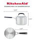 Stainless Steel 2 Quart Induction Sauce Pan with Measuring Marks and Lid