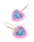 ფოტო #2 პროდუქტის Faux Stone Dolphin Heart Dangle Earrings