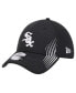 ფოტო #1 პროდუქტის Men's Black Chicago White Sox Active Dash Mark 39THIRTY Flex Hat