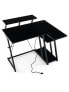 Фото #1 товара L Shaped Gaming Desk with Outlets and USB Ports