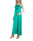 Фото #3 товара Sleeveless Empire Waist Maternity Maxi Dress