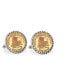 Фото #1 товара Запонки American Coin Treasures с золотым покрытием 2004 Keelboat Rope Bezel Coin