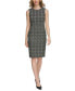 ფოტო #1 პროდუქტის Women's Plaid Sleeveless Sheath Dress