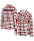 ფოტო #1 პროდუქტის Women's Oatmeal New Jersey Devils Plaid Button-Up Shirt Jacket