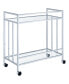 Фото #5 товара Cara 34.5" 2-Tier Rectangular Glass Serving Cart