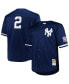 Фото #1 товара Men's Derek Jeter Navy New York Yankees Big Tall Cooperstown Collection Mesh Batting Practice Jersey