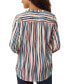 ფოტო #2 პროდუქტის Petite Paisley-Print 3/4-Sleeve Tunic Top