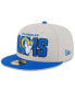 Фото #4 товара Men's Stone, Royal Los Angeles Rams 2023 NFL Draft On Stage 59FIFTY Fitted Hat