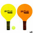 Фото #1 товара Пляжные лопатки с мячом Aktive Жёлтый Оранжевый 18,5 x 32,5 cm (6 штук)