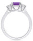 Фото #2 товара Amethyst and Diamond Ring (1-5/8 ct.t.w and 1/4 ct.t.w) 14K White Gold