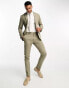 Фото #4 товара New Look super skinny suit jacket in sage - suit 2