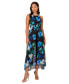 ფოტო #1 პროდუქტის Women's Floral-Print Halter-Neck Jumpsuit