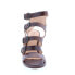 Фото #3 товара Bed Stu Isha F386011 Womens Brown Leather Hook & Loop Strap Heels Shoes