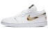 Фото #1 товара Кроссовки Nike Air Jordan 1 Low White Metallic Gold (Белый)