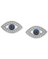 ფოტო #1 პროდუქტის Diamond Evil Eye Stud Earrings (1/8 ct. t.w.) in 14k White Gold, Created for Macy's