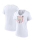 ფოტო #1 პროდუქტის Women's White Kansas City Chiefs Super Bowl LVIII Champions On Top V-Neck T-shirt