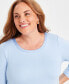 ფოტო #3 პროდუქტის Plus Size Satin-Trim Top, Created for Macy's