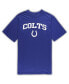 Фото #3 товара Men's Royal, Heather Gray Indianapolis Colts Big and Tall T-shirt and Pants Sleep Set