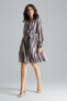 Фото #3 товара Платье средней длины с полосами и длинным рукавом Sukienka Lenitif L053 Wzór 110