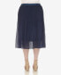 Фото #2 товара Plus Size Pleated Chiffon Midi Skirt