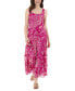 ფოტო #1 პროდუქტის Women's Printed Tiered Sleeveless Dress