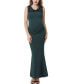 ფოტო #1 პროდუქტის Maternity V-Neck Lace Trim Mermaid Maxi Dress