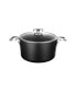 ProIQ 6.5 qt, 6.0 L, 10.25", 26cm Covered Saucepan Induction Suitable Nonstick Frypan, Black