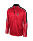 Фото #3 товара Men's Red NC State Wolfpack Marled Half-Zip Jacket