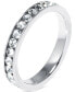 ფოტო #3 პროდუქტის Crystal Eternity Stackable Band in Sterling Silver, Created for Macy's