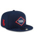 Men's Navy Philadelphia 76ers 2023/24 City Edition Alternate 9FIFTY Snapback Adjustable Hat