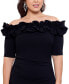 Фото #3 товара Plus Size Ruffled Off-The-Shoulder Gown