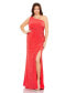 Women's Plus Size Jewel Encrusted Draped One Shoulder Gown