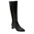 Trotters Kirby Wide Calf T2067-001 Womens Black Wide Leather Knee High Boots