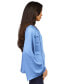 ფოტო #4 პროდუქტის Women's Satin Bell-Sleeve Chain-Neck Top