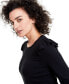 Women's Ruffle-Trim Ribbed Long-Sleeve Top, Created for Macy's