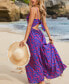 ფოტო #2 პროდუქტის Women's Paisley Print Twisted Maxi Beach Dress