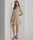 Women's Striped Tie-Waist Broadcloth Shirtdress Розовый, 14 - фото #1