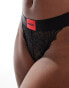 Hugo Bodywear red label lace thong in black