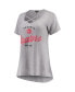 Фото #2 товара Women's Heathered Gray Toronto Raptors Criss Cross Front Tri-Blend T-shirt