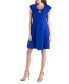 Scoop Neck A-Line Dress with Keyhole Detail