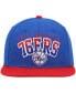 ფოტო #3 პროდუქტის Men's Royal and Red Philadelphia 76ers Hardwood Classics Gradient Wordmark Snapback Hat